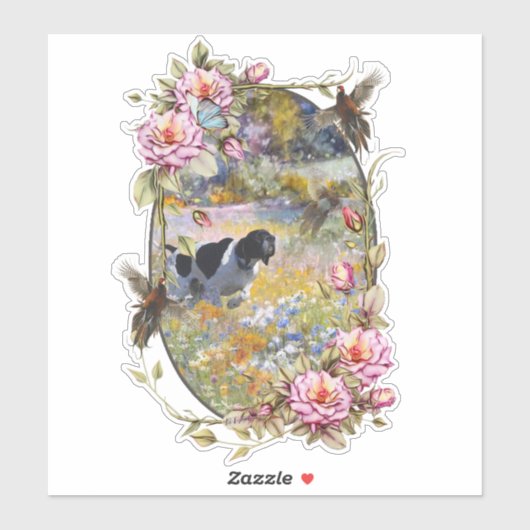 Schöner Zeiger mit Fasan Aufkleber (Blatt)