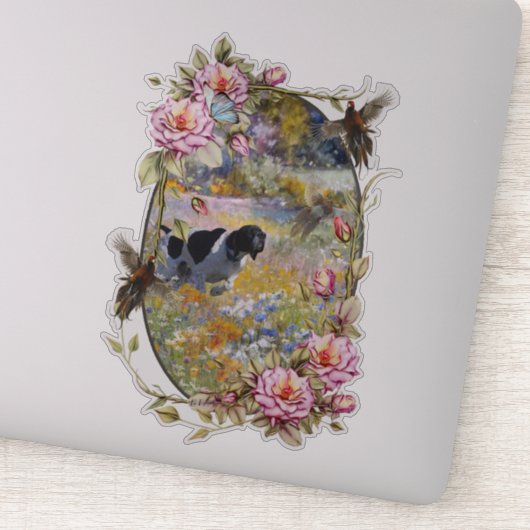 Schöner Zeiger mit Fasan Aufkleber (Detail)