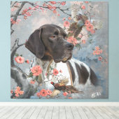 Schöner Zeiger mit Fasan Leinwanddruck (Insitu (Holzboden))