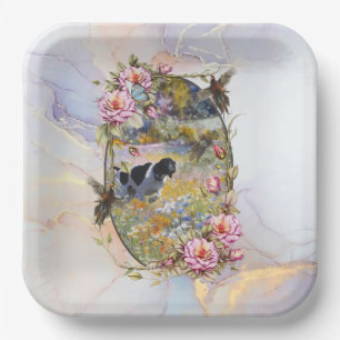 Schöner Zeiger mit Fasan Pappteller