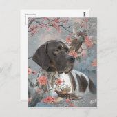 Schöner Zeiger mit Fasan Postkarte (Vorne/Hinten)