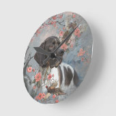 Schöner Zeiger mit Fasan   Runde Wanduhr (Winkel)