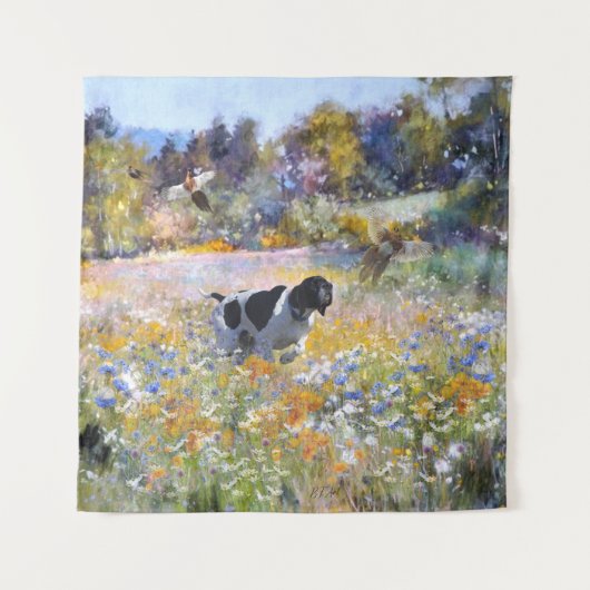 Schöner Zeiger mit Fasan Wandteppich (Vorderseite)