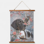 Schöner Zeiger mit Fasan Wandteppich Mit Holzrahmen (Vorderseite)