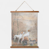 Schöner Zeiger mit Fasan Wandteppich Mit Holzrahmen (Vorderseite)