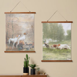 Schöner Zeiger mit Fasan Wandteppich Mit Holzrahmen