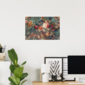 Schöner Zeitraum Rokoko Floral Poster (Heimbüro)