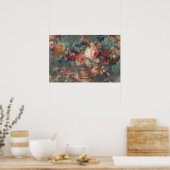 Schöner Zeitraum Rokoko Floral Poster (Küche)