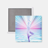 Schöner Zen-Yoga-Meditationsbaum Magnet (Vorderseite/Rückseite)