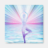 Schöner Zen-Yoga-Meditationsbaum Magnet (Vorne)