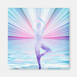 Schöner Zen-Yoga-Meditationsbaum Magnet