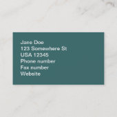 Schöner Zinnia Visitenkarte (Rückseite)