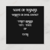 Schöner Zuckerhut Quadratische Visitenkarte (Rückseite)