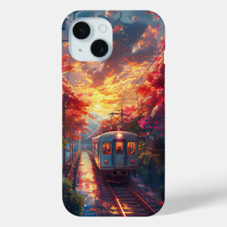 Schöner Zug bei Sonnenuntergang Case-Mate iPhone Hülle