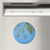 schöner Zweig mit grünen und gelben Blätter umarme Magnet (In Situ (Geschirrspüler))