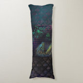 Schöner zweiseitiger Damast und Drachenbrauch Seitenschläferkissen (Vorderseite Vertikal)