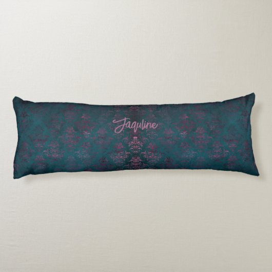 Schöner zweiseitiger Damast und Drachenbrauch Seitenschläferkissen (Rückseite)