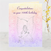 Schönes 100. Geburtstagsdesign Karte (Gelbe Blume)