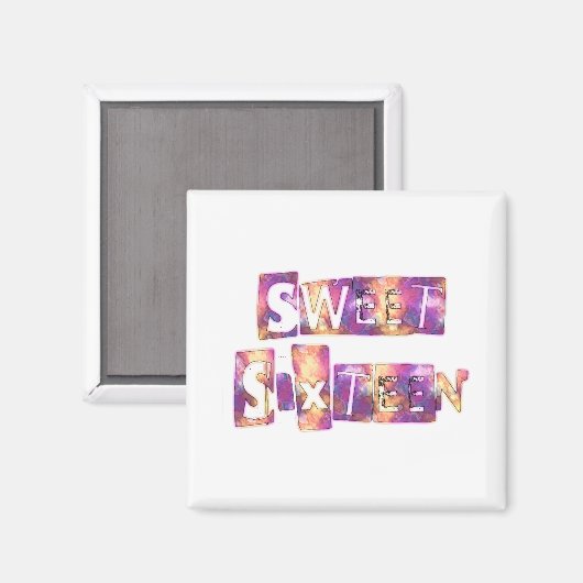 Schönes 16 . Geburtstag Magnet (Vorderseite/Rückseite)