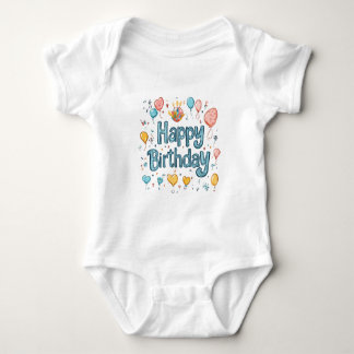 Schönes 1. Geburtstag – Süßer Luftballon Baby Strampler