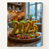 Schönes 2025 Uni Notebook mit Salatplatte Notizblock (Rückseite)