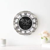 Schönes 25-jähriges SilberDiamant-Jubiläum Große Wanduhr (Zuhause)