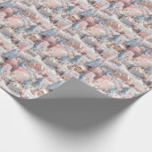 Schönes 3D-Weihnachtsdorf Geschenkpapier (Ecke)