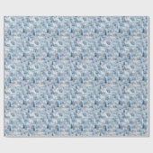 Schönes 3D-Weihnachtsdorf Geschenkpapier (Flach)