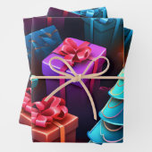 Schönes 3D Weihnachtsgeschenk Thema Geschenkpapier Set (Beispiel)