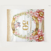 Schönes 50. Geburtstag Pink High Heels Party Wandteppich (Vorderseite (Horizontal))