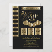Schönes 50. Goldenes Jubiläum Einladung (Vorderseite)