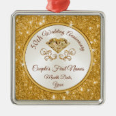 Schönes 50-jähriges Ornament Personalisiert (Vorne)