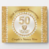 Schönes, 50-jähriges Plaque Personalisiert Fotoplatte (Vorderseite)