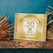 Schönes, 50-jähriges Plaque Personalisiert Fotoplatte (Seite)