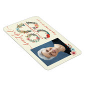 Schönes 80 Geburtstag Blumenplakat Magnet (Rechte Seite)