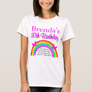 SCHÖNES 80. GEBURTSTAGES RAINBOW-DESIGN T-Shirt