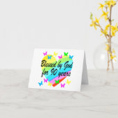 SCHÖNES 90. CHRISTLICHER GEBURTSTAGSPRAIER-DESIGN KARTE (Gelbe Blume)