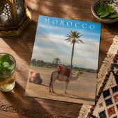 Schönes Abenteuer in der Camel-Wüste von Marrakech Feiertagspostkarte
