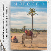 Schönes Abenteuer in der Camel-Wüste von Marrakech Feiertagspostkarte