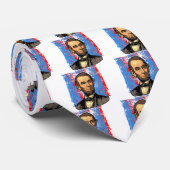 Schönes Abraham Lincoln-Porträt Krawatte (Gerollt)