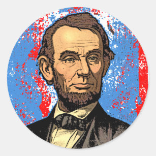 Schönes Abraham Lincoln-Porträt Runder Aufkleber