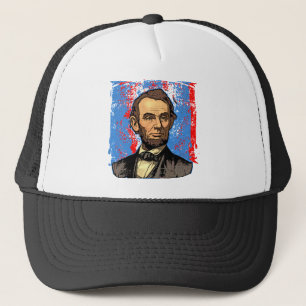 Schönes Abraham Lincoln-Porträt Truckerkappe