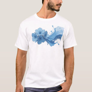 Schönes ABSTRACTES BLUMEN Kunstmotiv T-Shirt