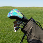 Schönes Abstraktes Aqua Quartz Golf Headcover (In SItu)
