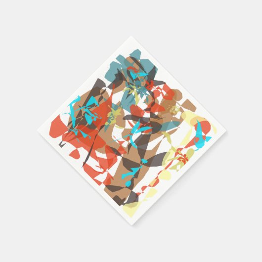 Schönes Abstraktes Blumendesign Serviette (Ecke)