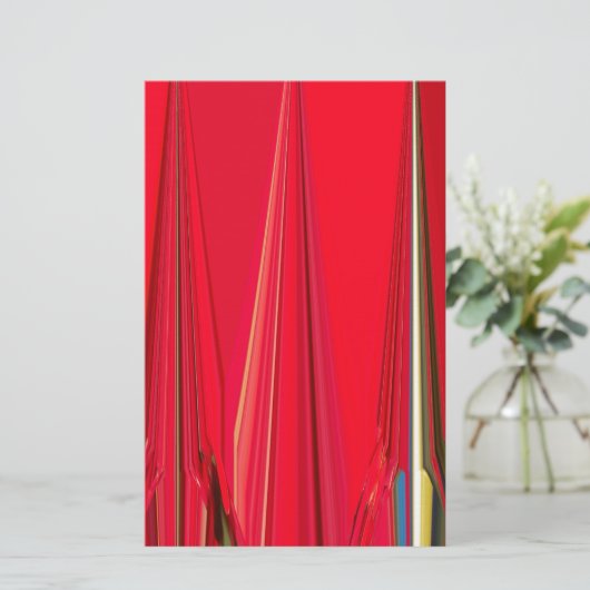 Schönes Abstraktes Design der Roten Textur Briefpapier (Stehend Vorderseite)