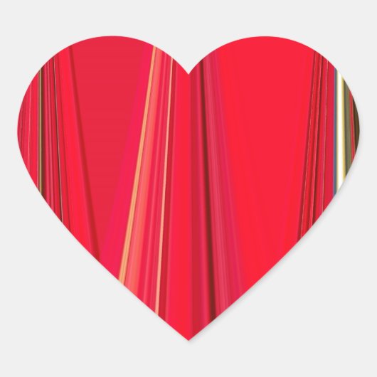 Schönes Abstraktes Design der Roten Textur Herz-Aufkleber (Vorderseite)