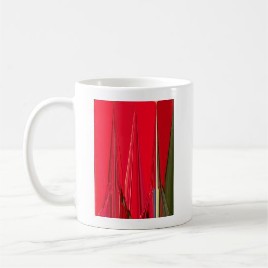 Schönes Abstraktes Design der Roten Textur Kaffeetasse (Links)