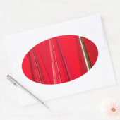 Schönes Abstraktes Design der Roten Textur Ovaler Aufkleber (Umschlag)