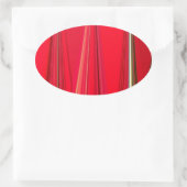 Schönes Abstraktes Design der Roten Textur Ovaler Aufkleber (Tasche)